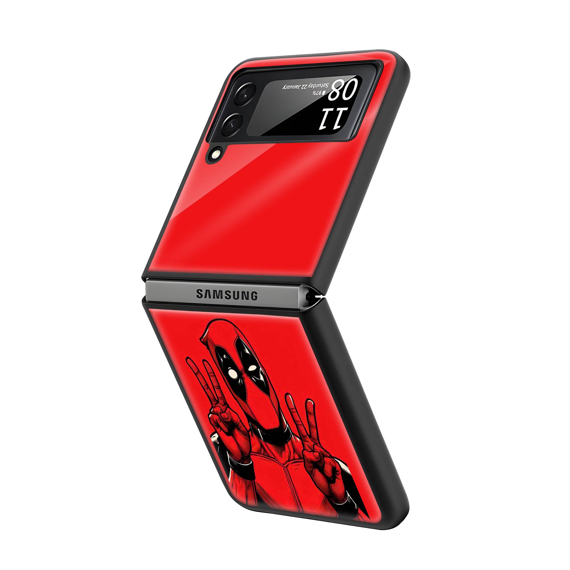 Deadpool Samsung Z Flip Glass Case Secondary image