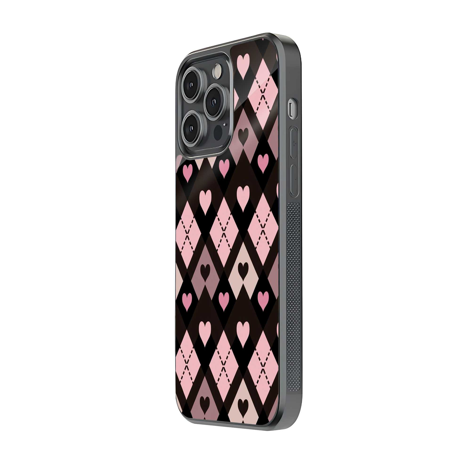 Goth Hearts Glass Case image 1