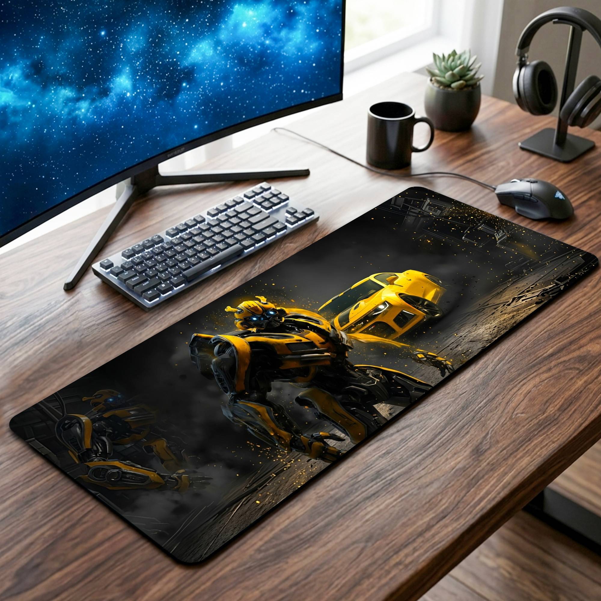 Bumblebee Desk Mat - 12 x 32 Inch image