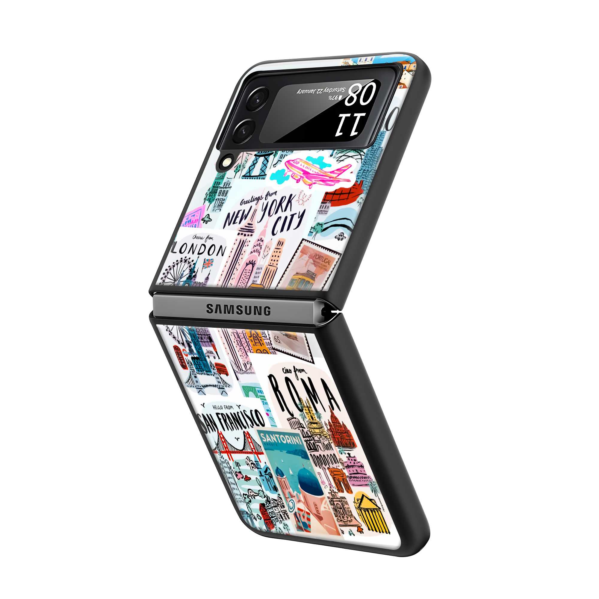 Wanderlust Vibes Samsung Z Flip Glass Case Secondary image