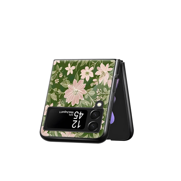 Earthy Blooms Samsung Z Flip Glass Case image 2