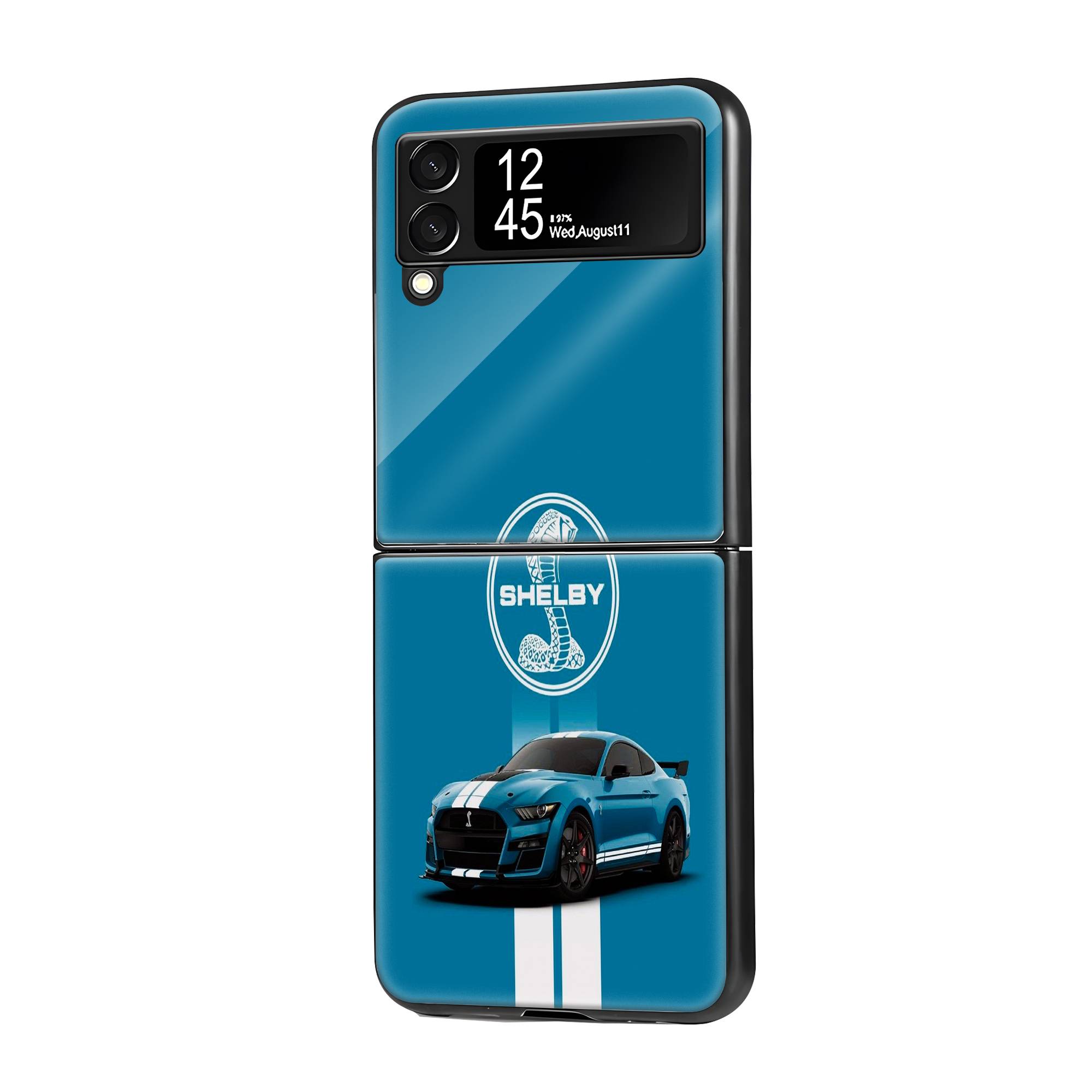 Blue Shelby Samsung Z Flip Glass Case image 0 Main image