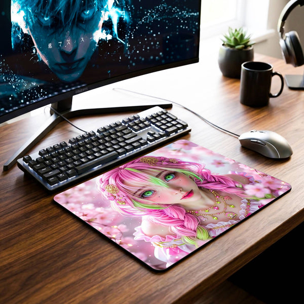 Mitsuri Kanroji Desk Mat - 7.5 x 9 Inch image