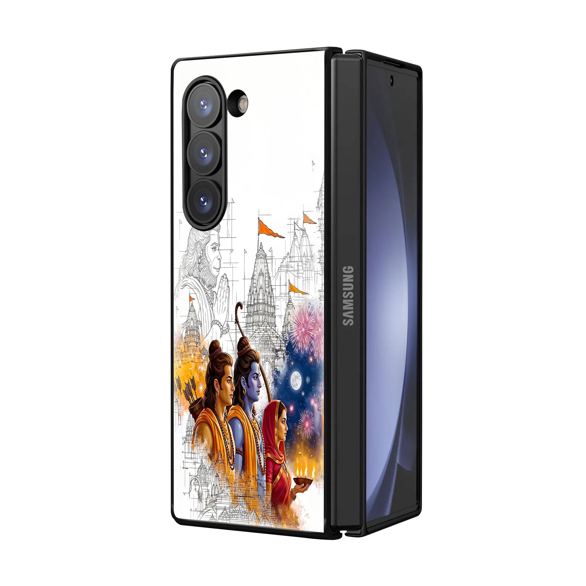 Ram Darbar Samsung Z Fold Glass Case image 1