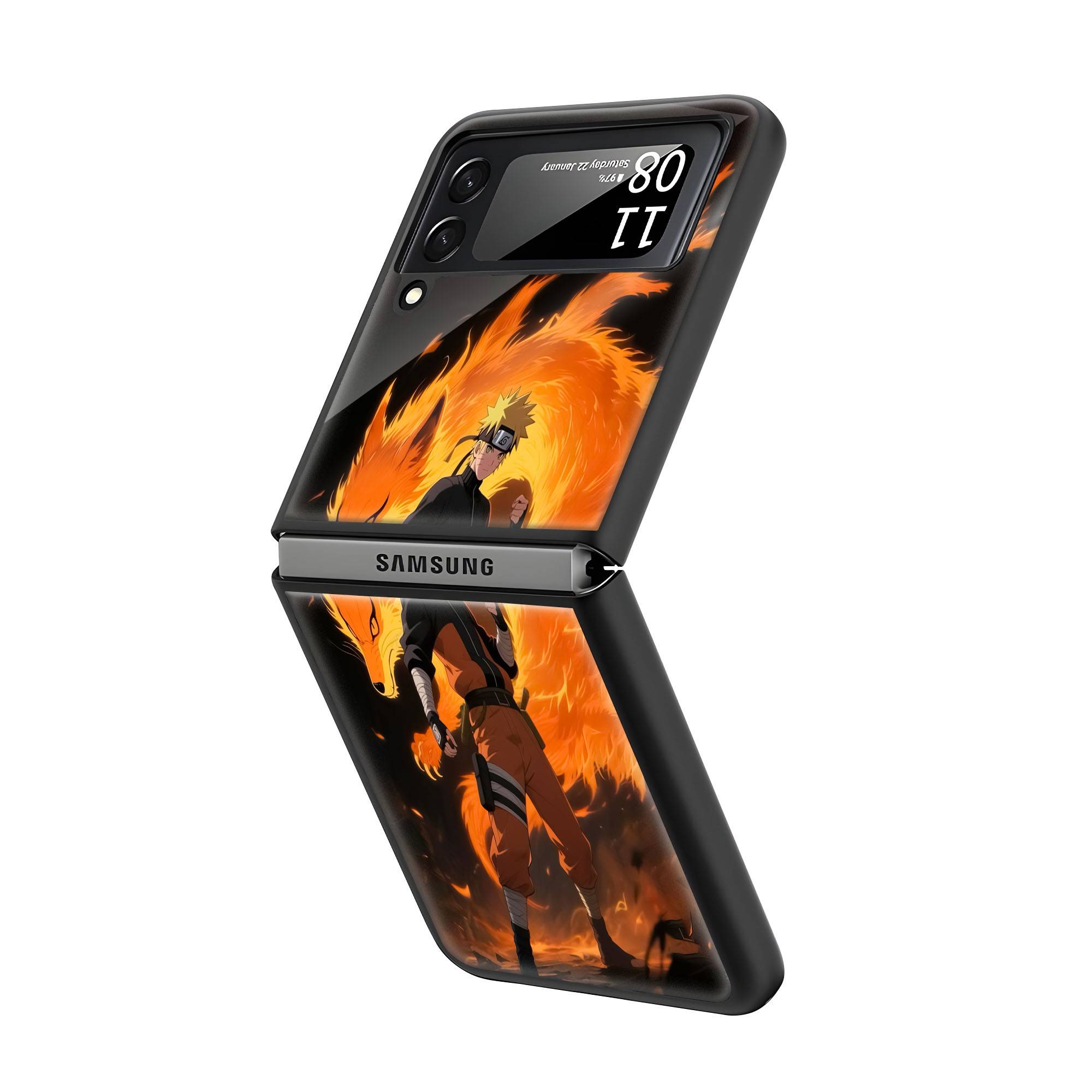 Dynamic Anime Samsung Z Flip Glass Case image 1