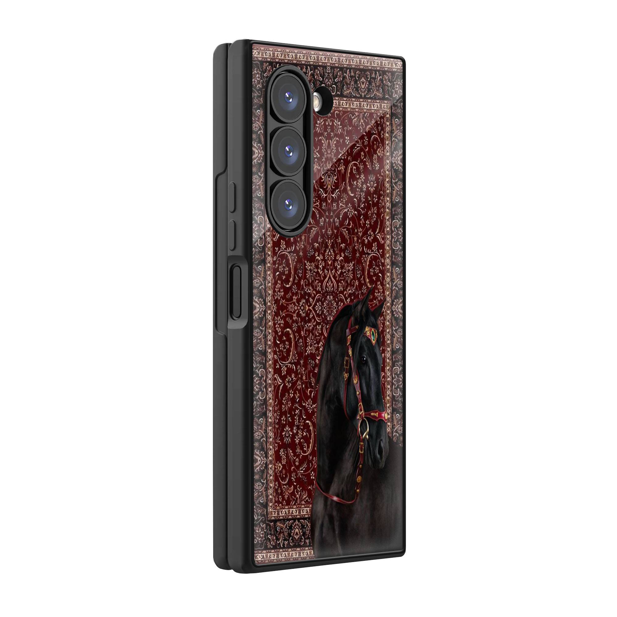 Persian Horse Rug Samsung Z Fold Glass Case image 0 Main image