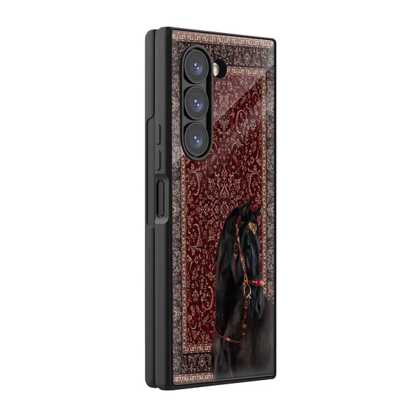 Persian Horse Rug Samsung Z Fold Glass Case image 0