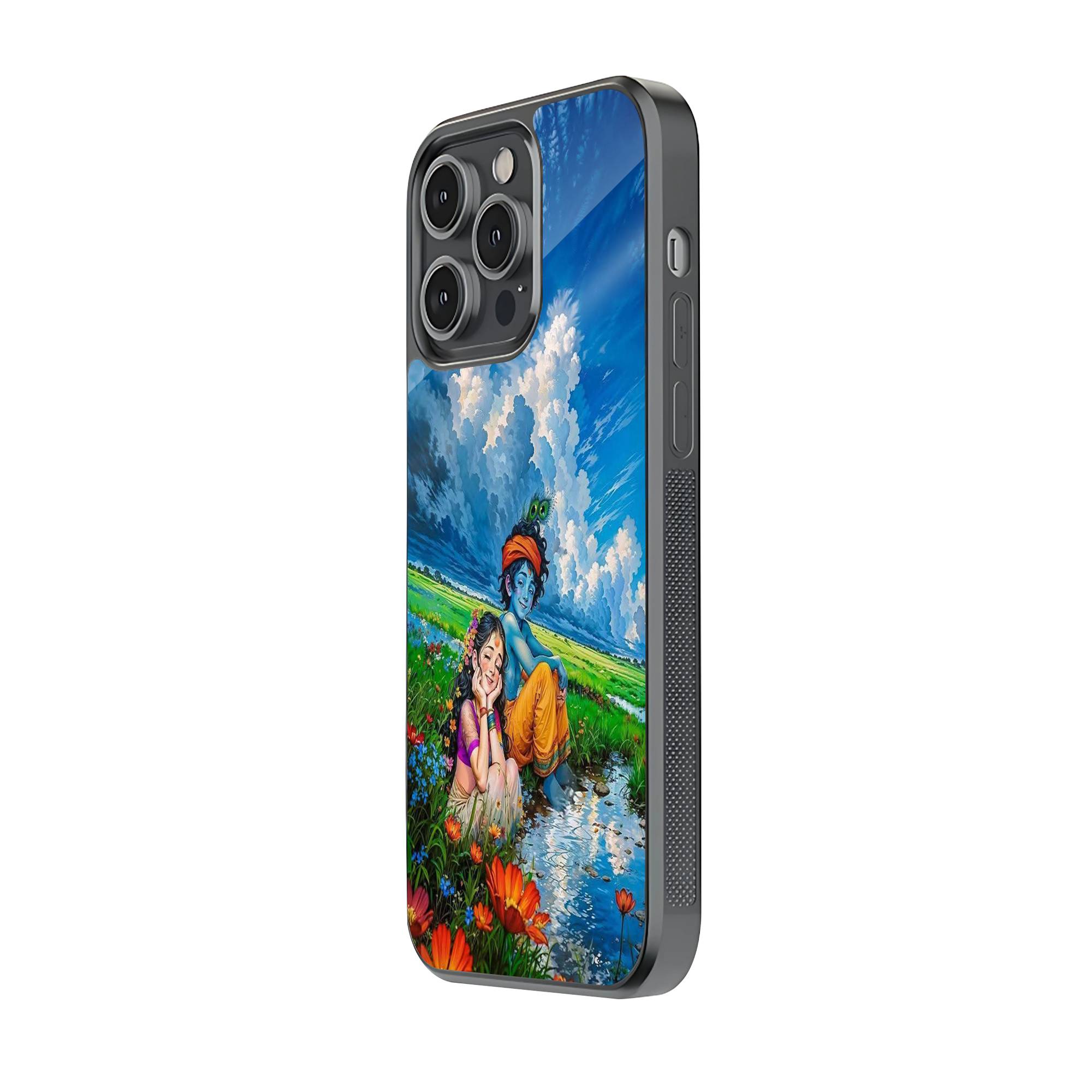 Radhe Krishna Glass Case Secondary image