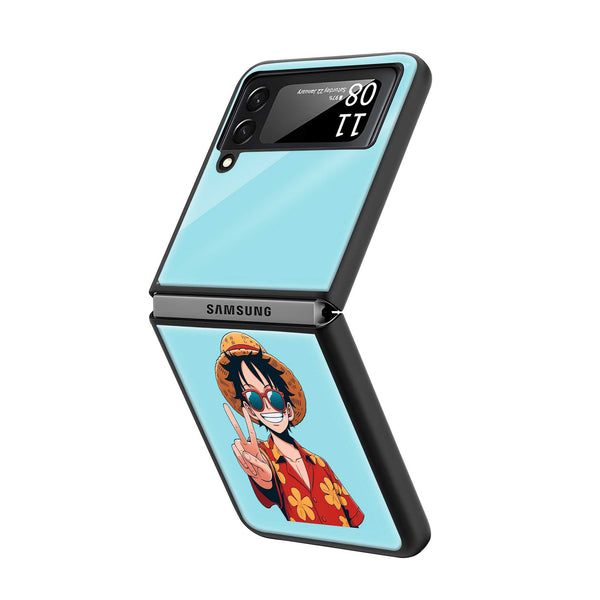 Manga Anime Samsung Z Flip Glass Case image 1
