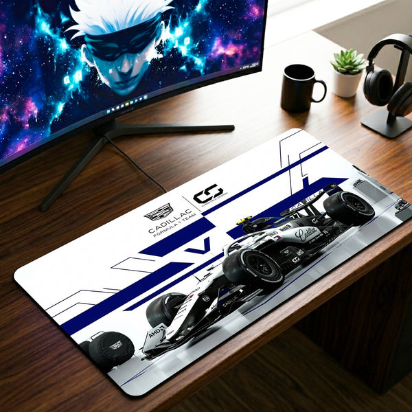 Formula 1 Car Desk Mat - 11 x 23 Inch image