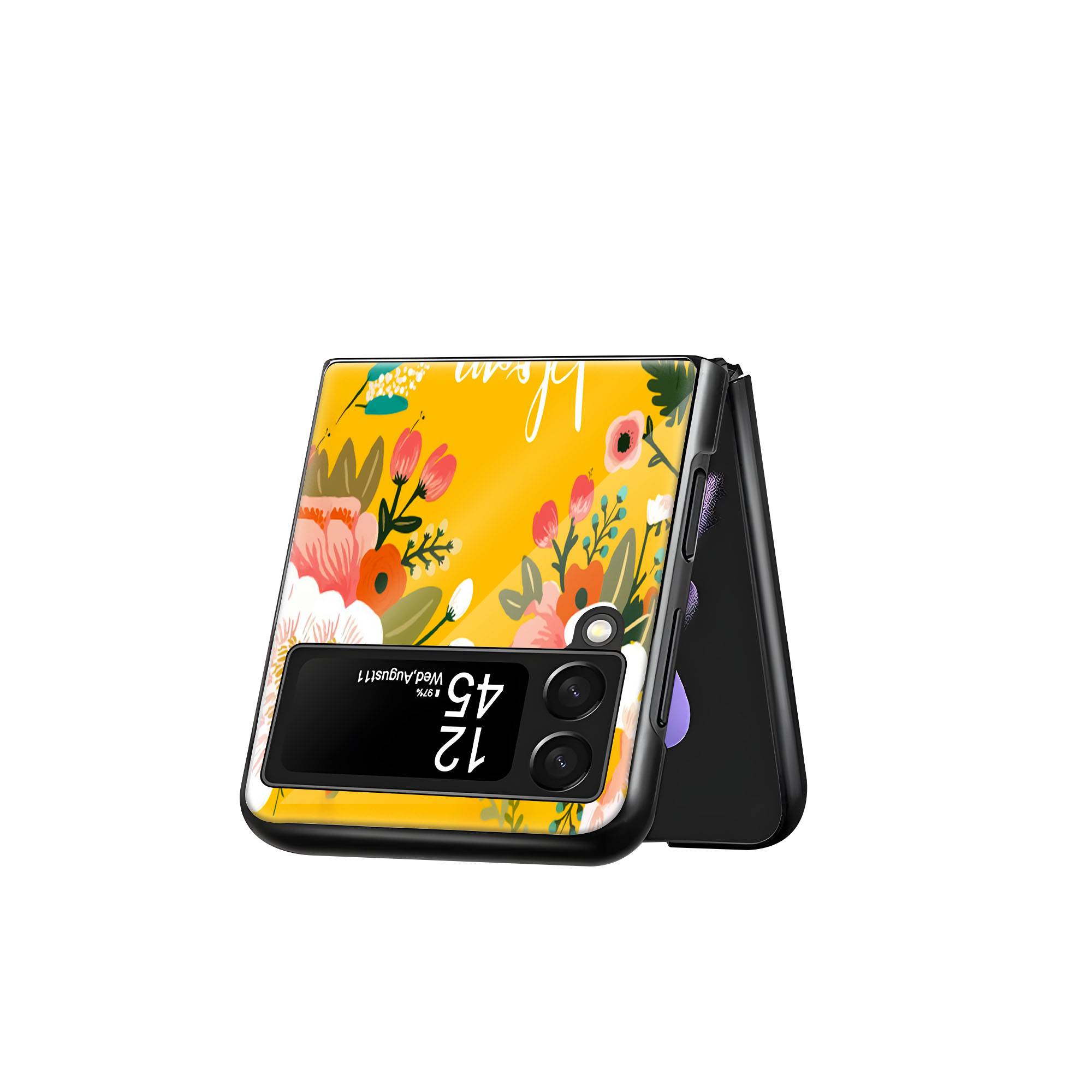 Sunshine Garden Samsung Z Flip Glass Case image 2