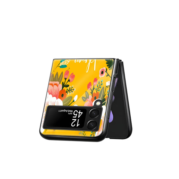 Sunshine Garden Samsung Z Flip Glass Case image 2
