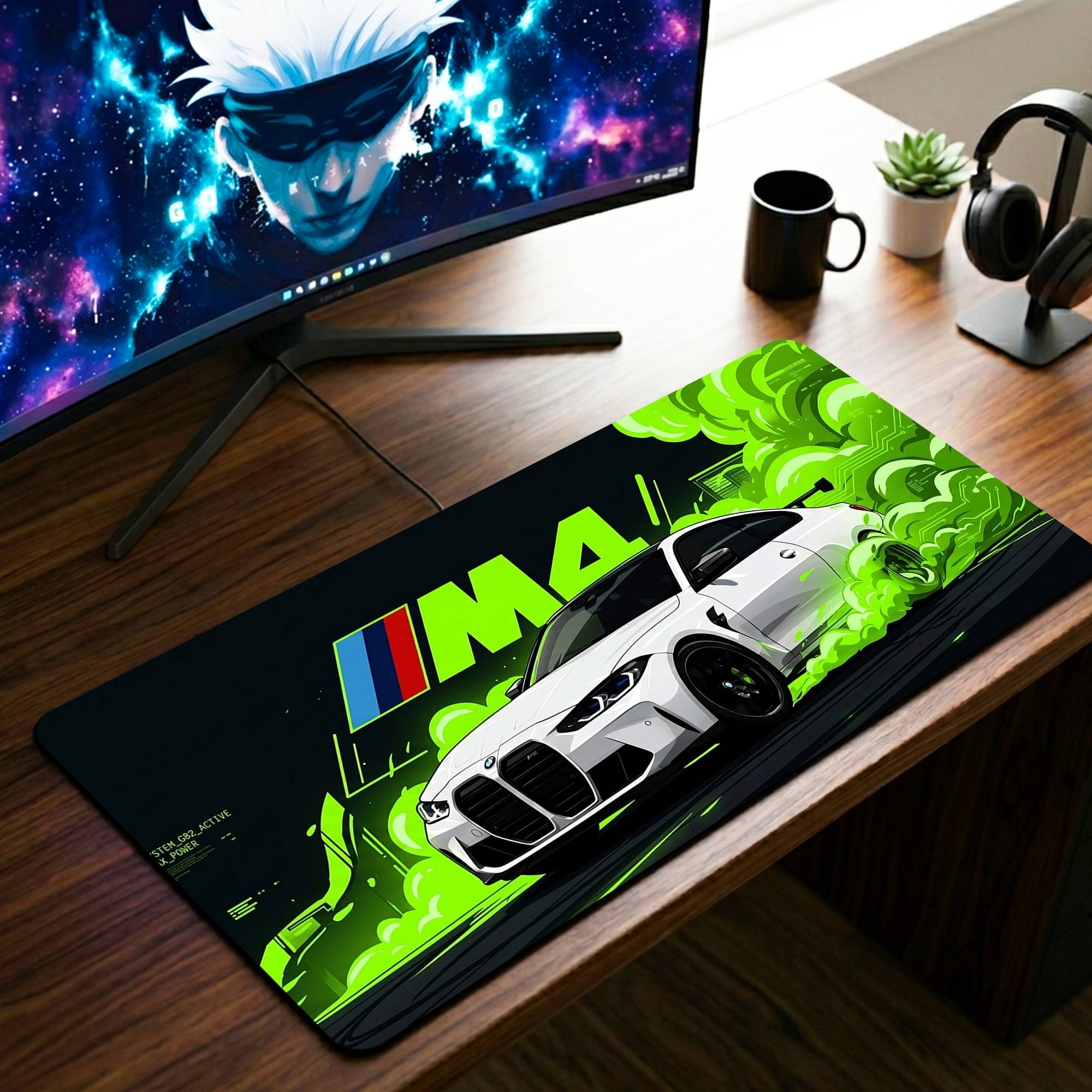 BMW M4 Desk Mat - 11 x 23 Inch image