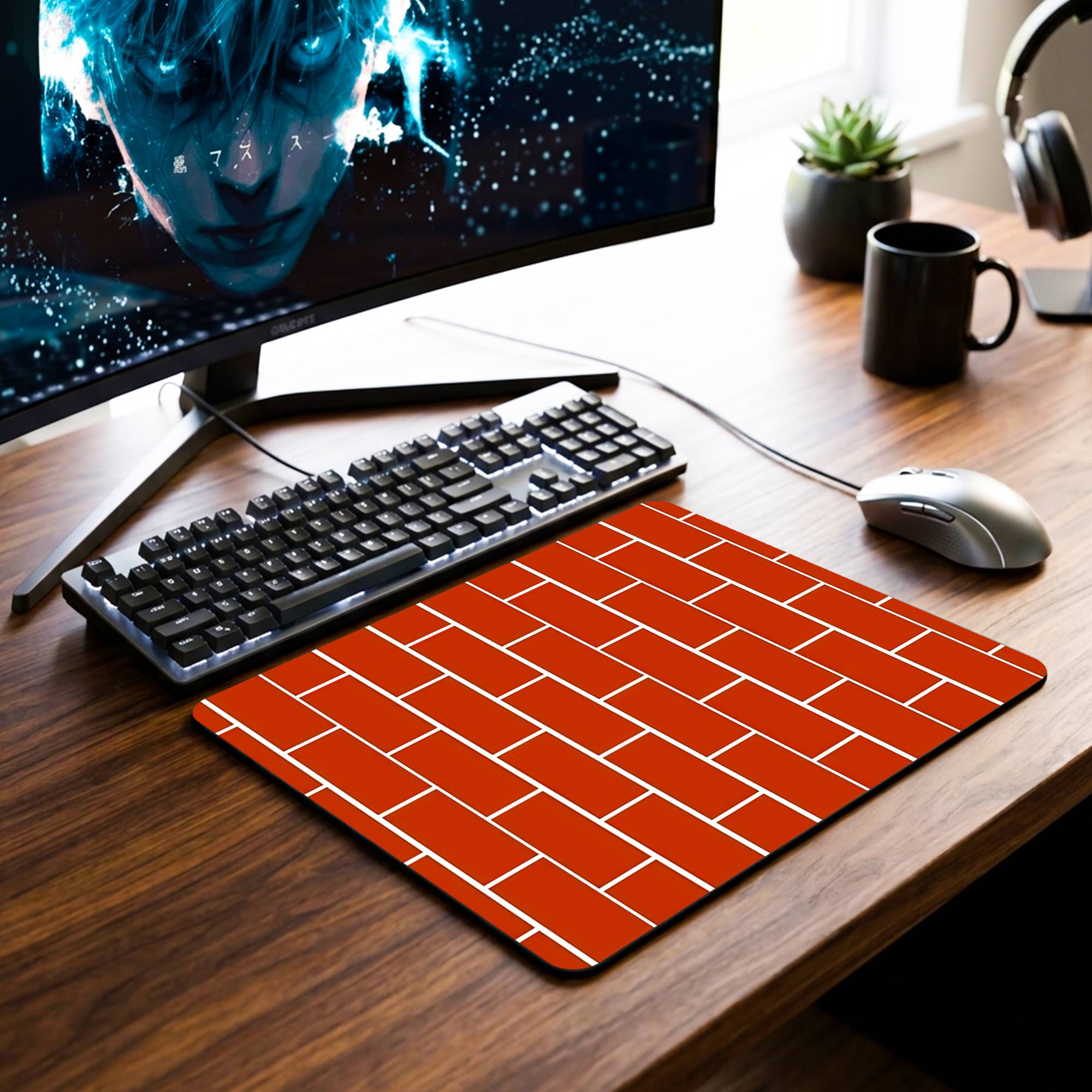 Wall Pattern Desk Mat - 7.5 x 9 Inch image