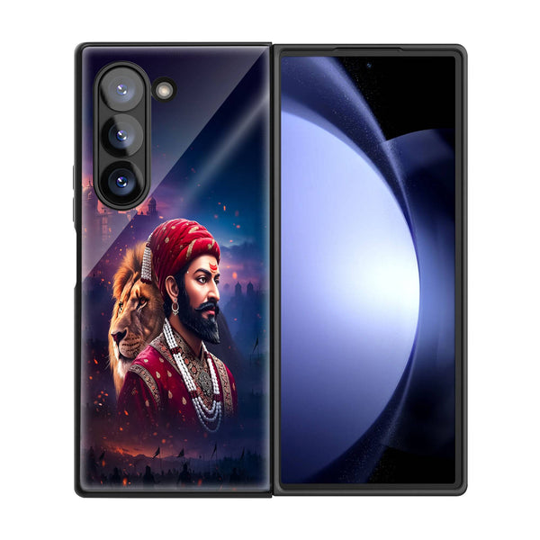 Lion Of Swarajya Samsung Z Fold Glass Case image 2