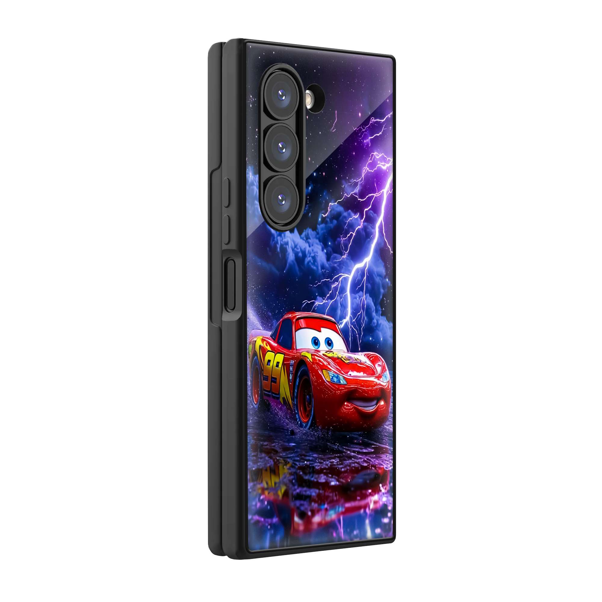 Lightning McQueen Samsung Z Fold Glass Case image 0