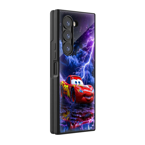 Lightning McQueen Samsung Z Fold Glass Case image 0