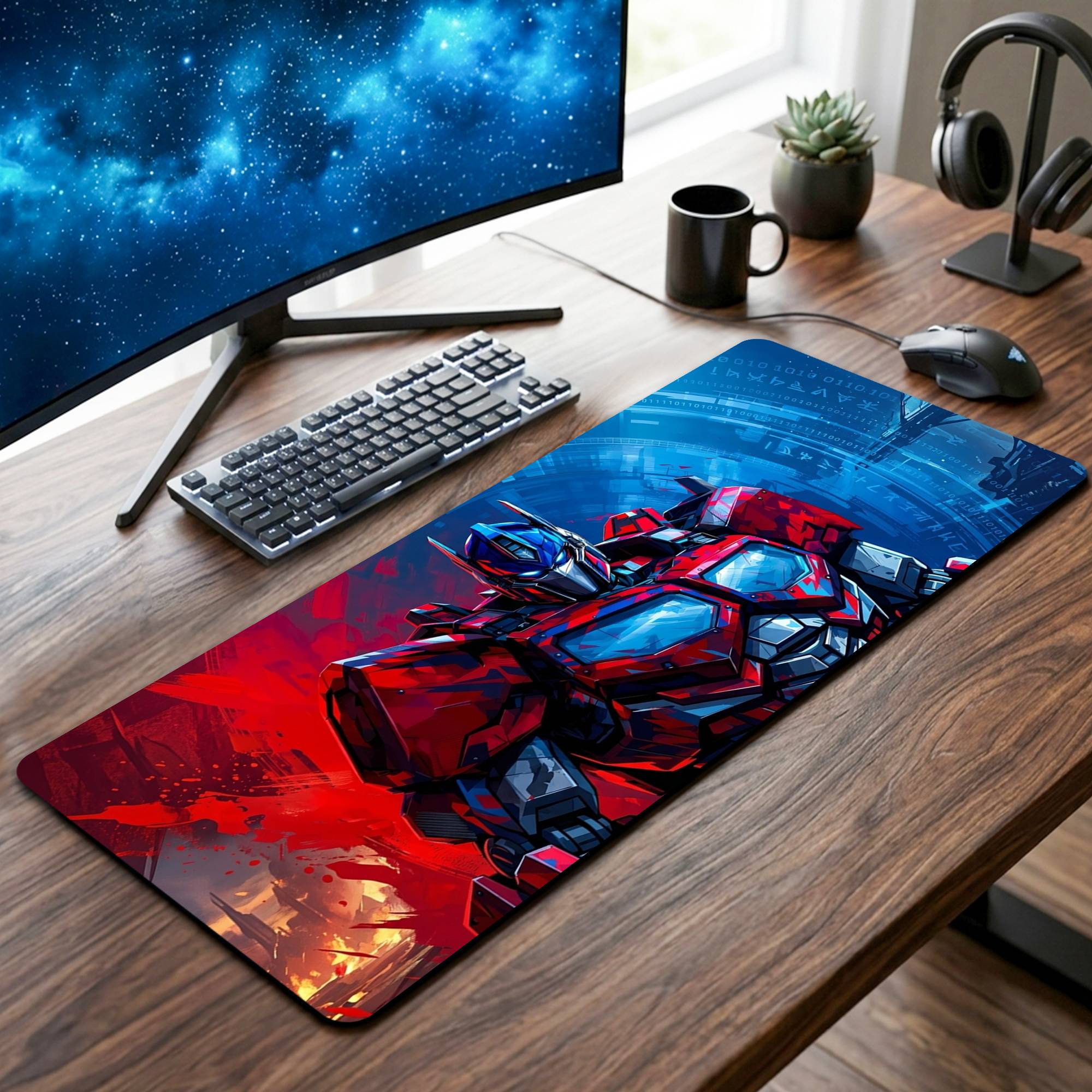 Optimus Prime Desk Mat - 12 x 32 Inch image