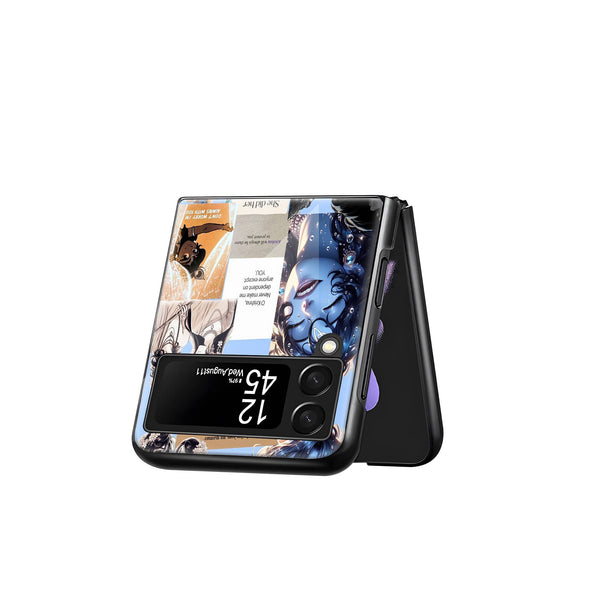 Radhakrishna collage Samsung Z Flip Glass Case image 2