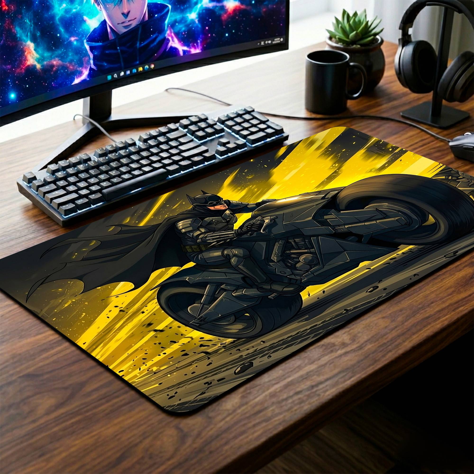 Batman Riding Desk Mat - 14 x 23 Inch image