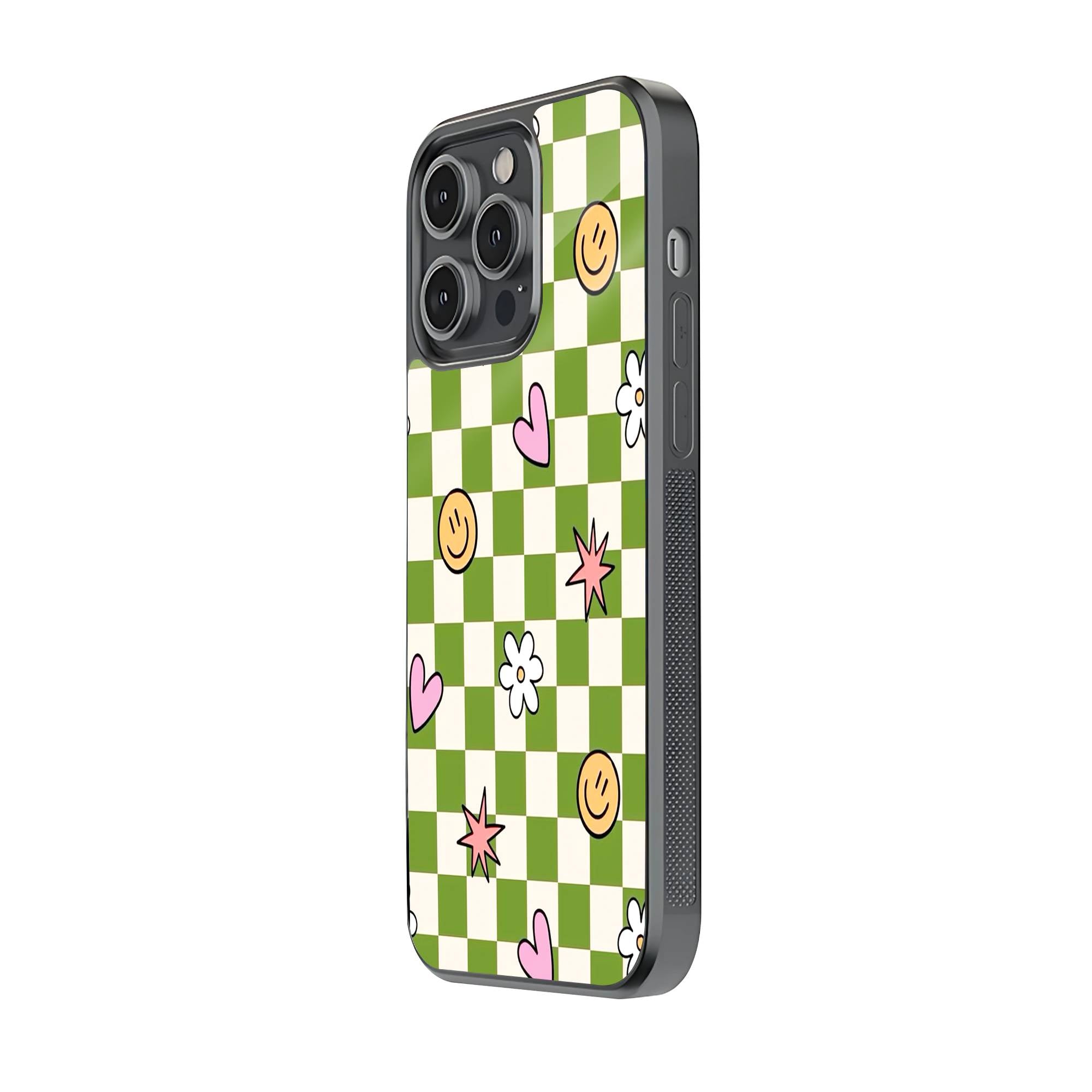 Smiley Squares Glass Case Secondary image