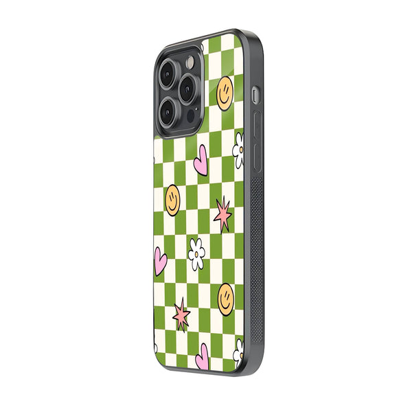 Smiley Squares Glass Case image 1