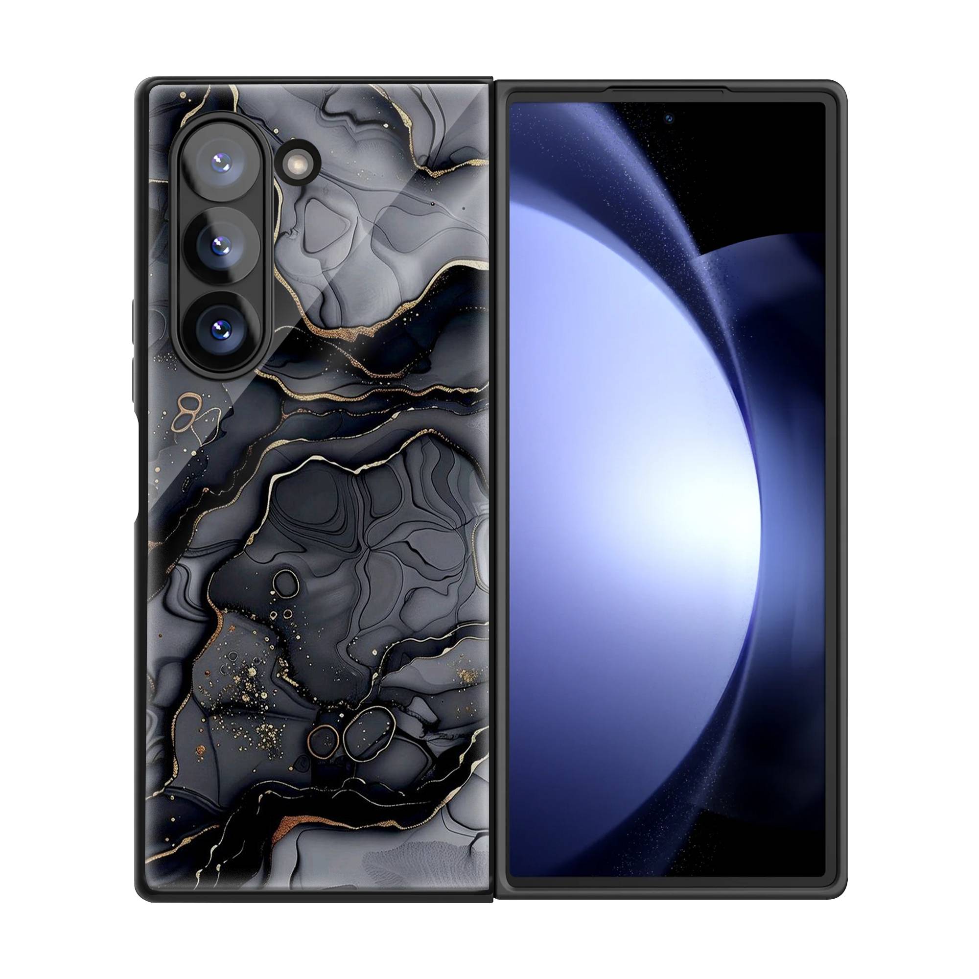 Generated Marble Samsung Z Fold Glass Case image 2