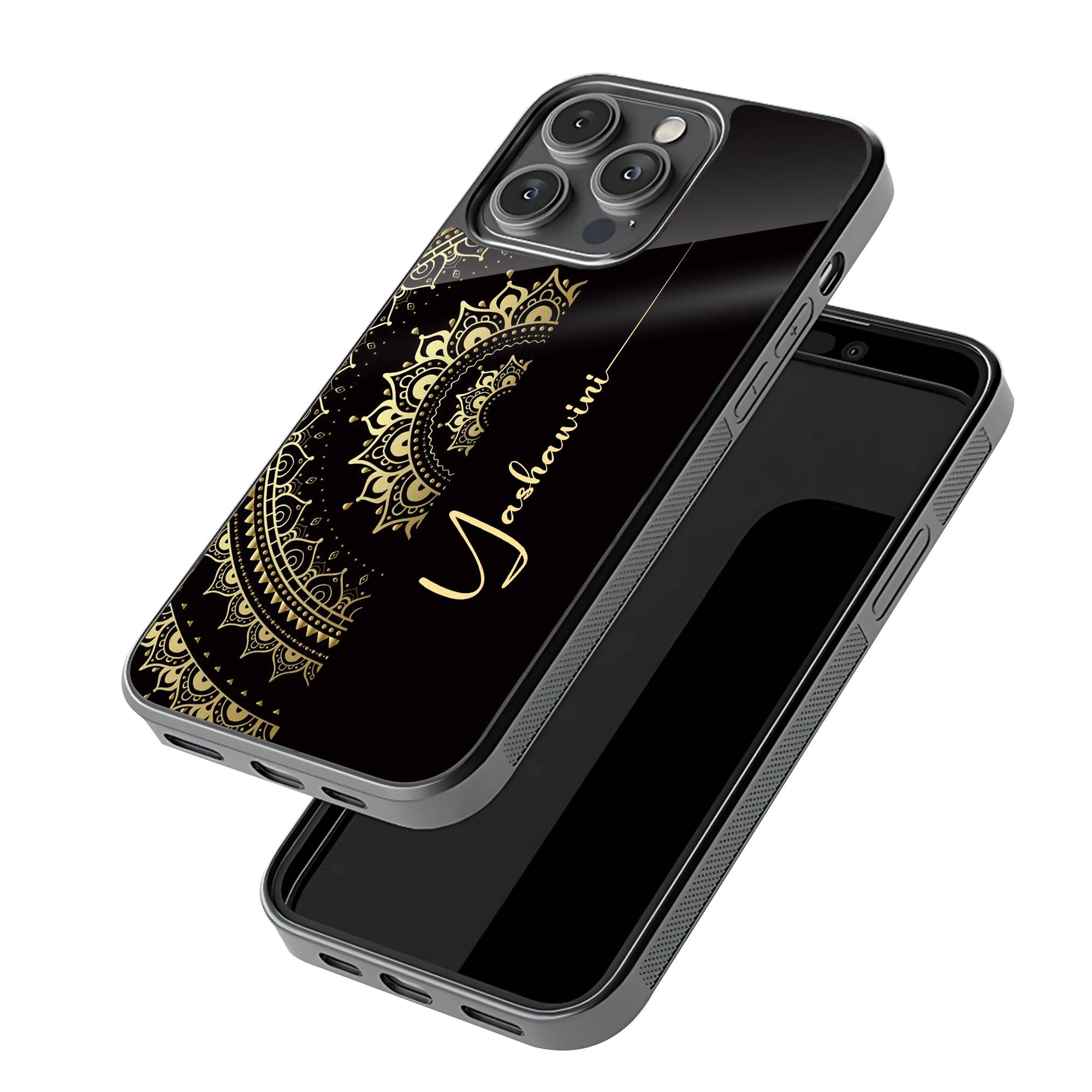 Golden Aura Glass Name Case image 2