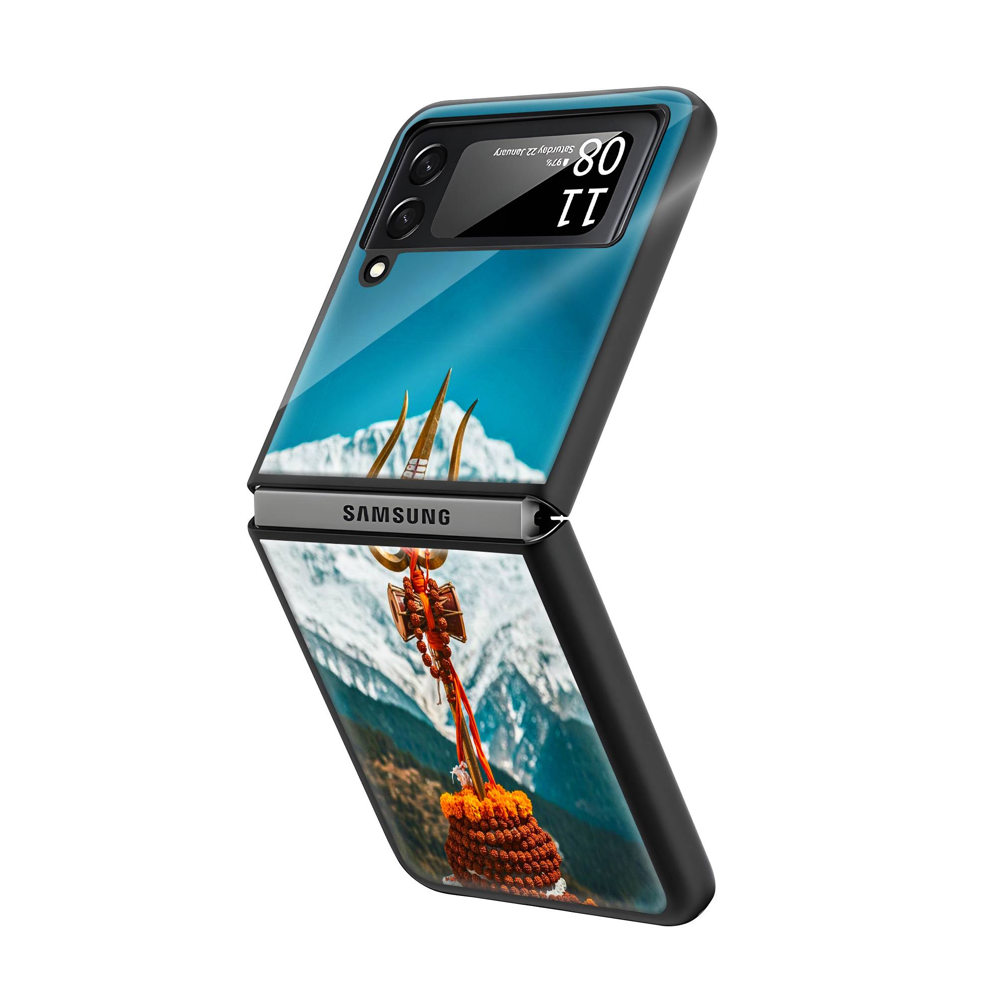 Trishul Shakti Samsung Z Flip Glass Case Secondary image