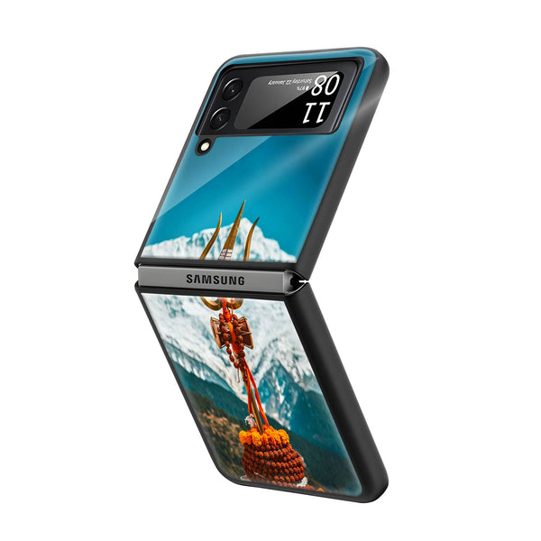 Trishul Shakti Samsung Z Flip Glass Case image 1