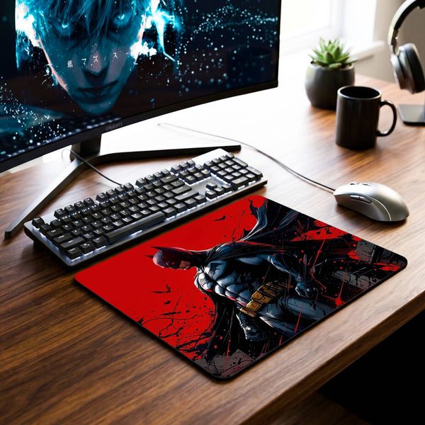 Red Batman Desk Mat - 7.5 x 9 Inch image