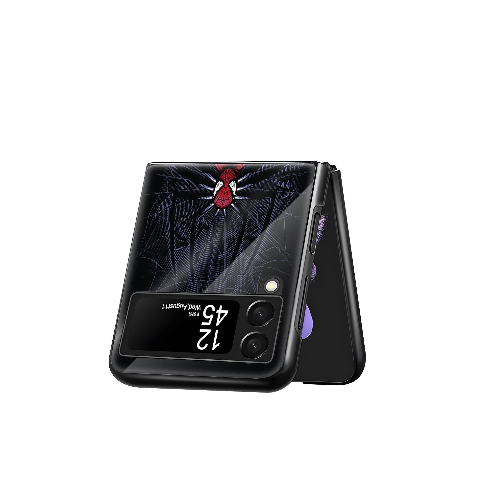 Dark Spider-Man Samsung Z Flip Glass Case image 2
