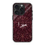 Maroon Pattern Glass Name Case image 0