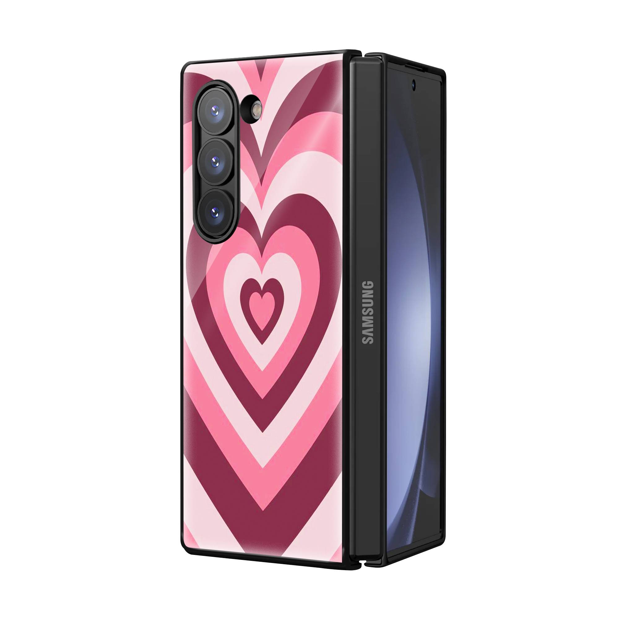 Pink Choko Samsung Z Fold Glass Case Secondary image