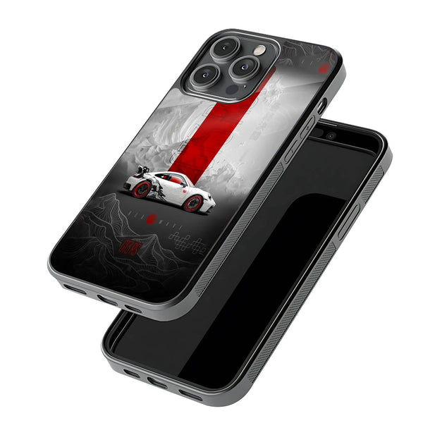 Red Wave Glass Case image 2