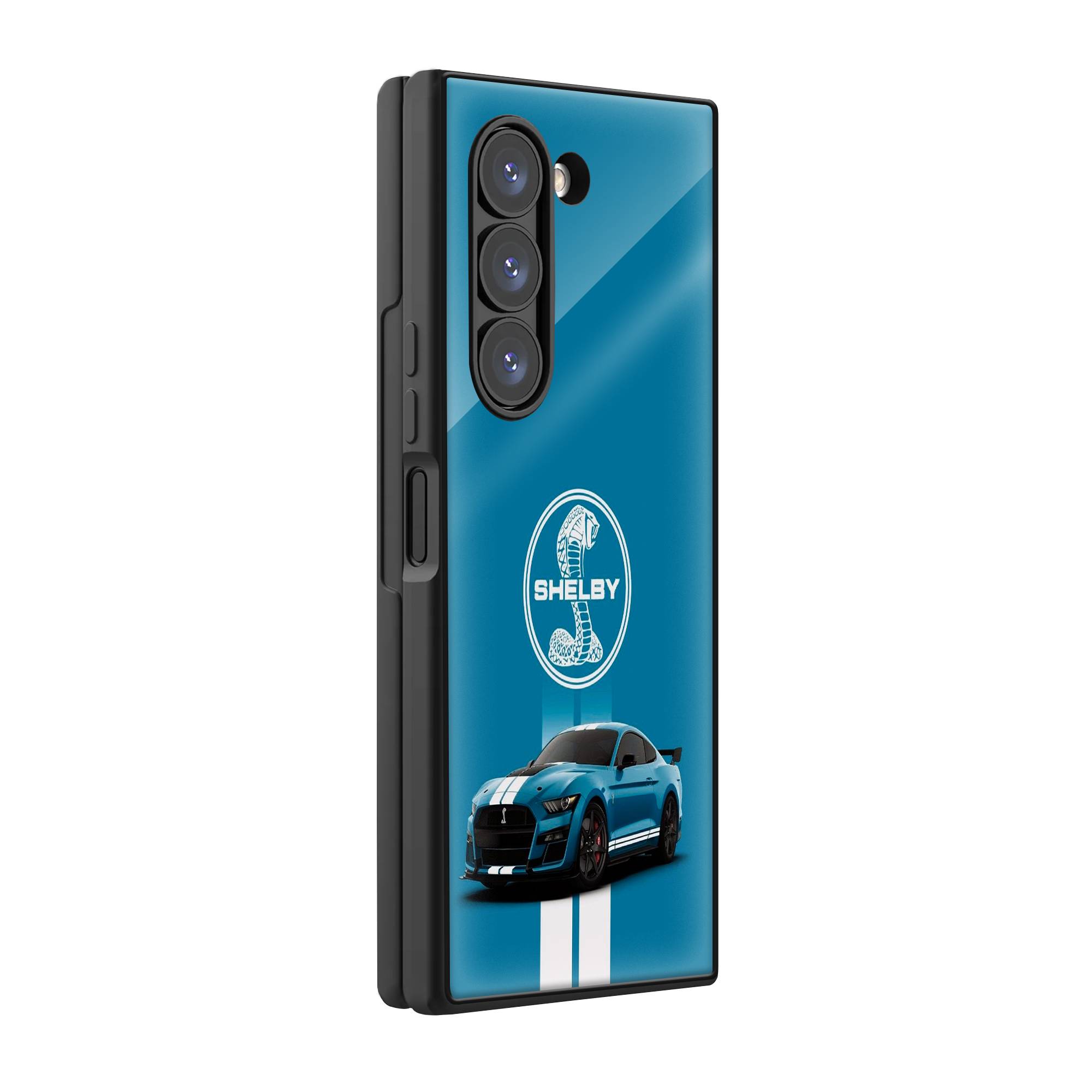 Blue Shelby Samsung Z Fold Glass Case image 0 Main image