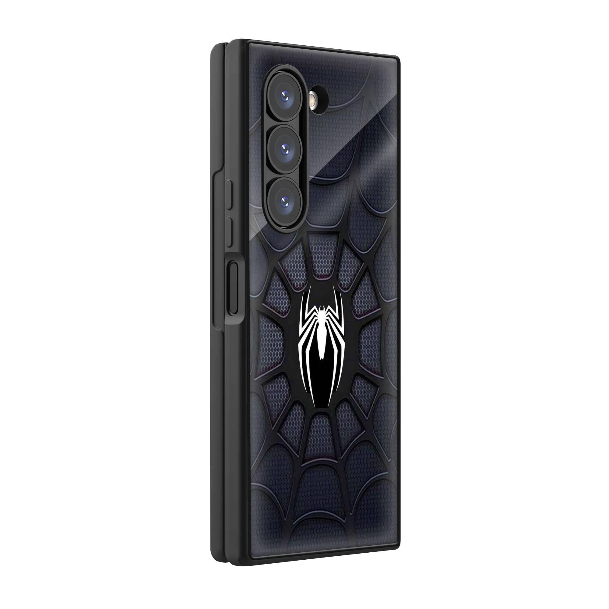 Black Spider-Man Samsung Z Fold Glass Case image 0 Main image