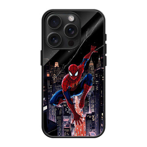 Nightscape Spidey Glass Case | StayClassy India