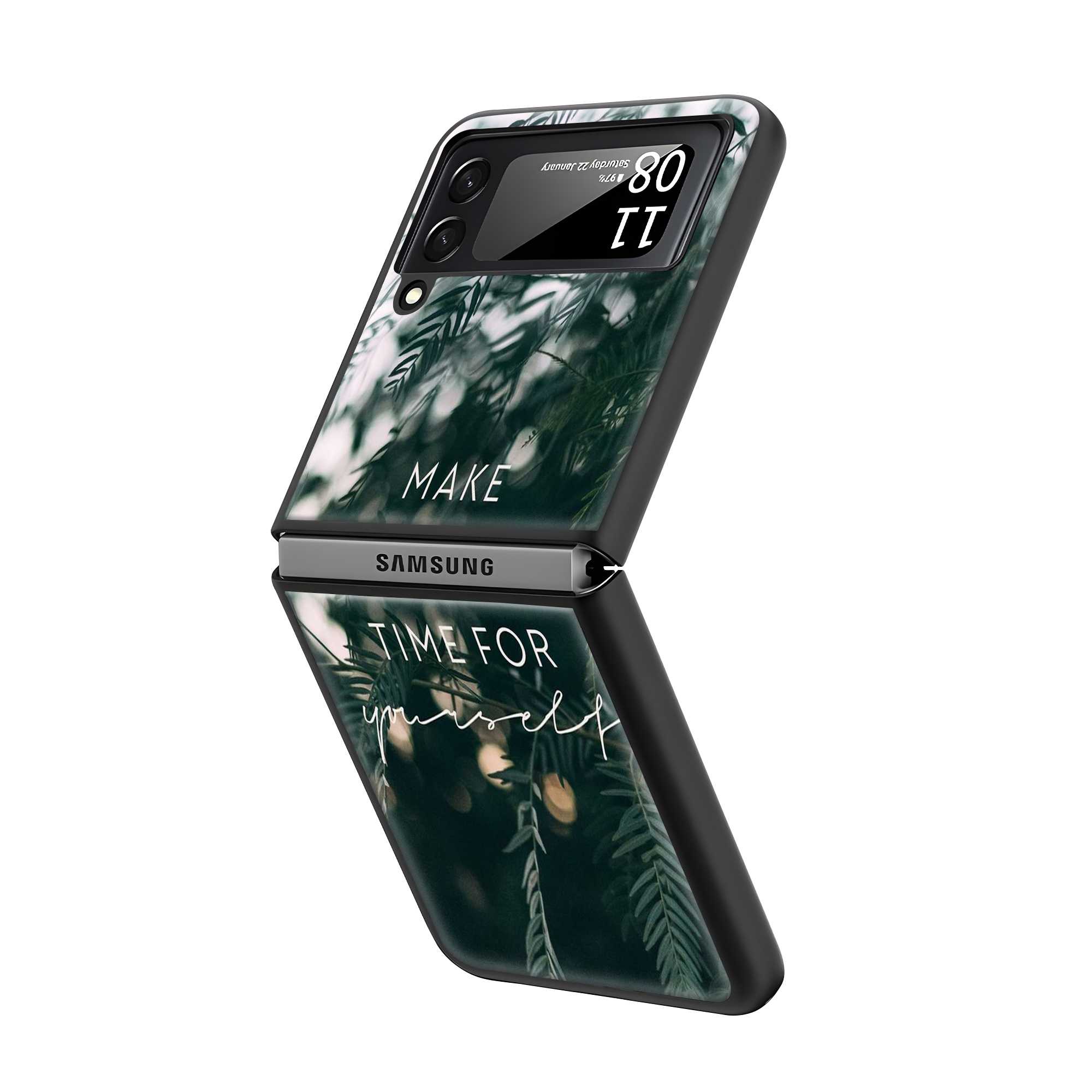 Time For Yourself Samsung Z Flip Glass Case Secondary image