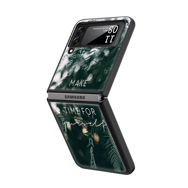 Time For Yourself Samsung Z Flip Glass Case image 1