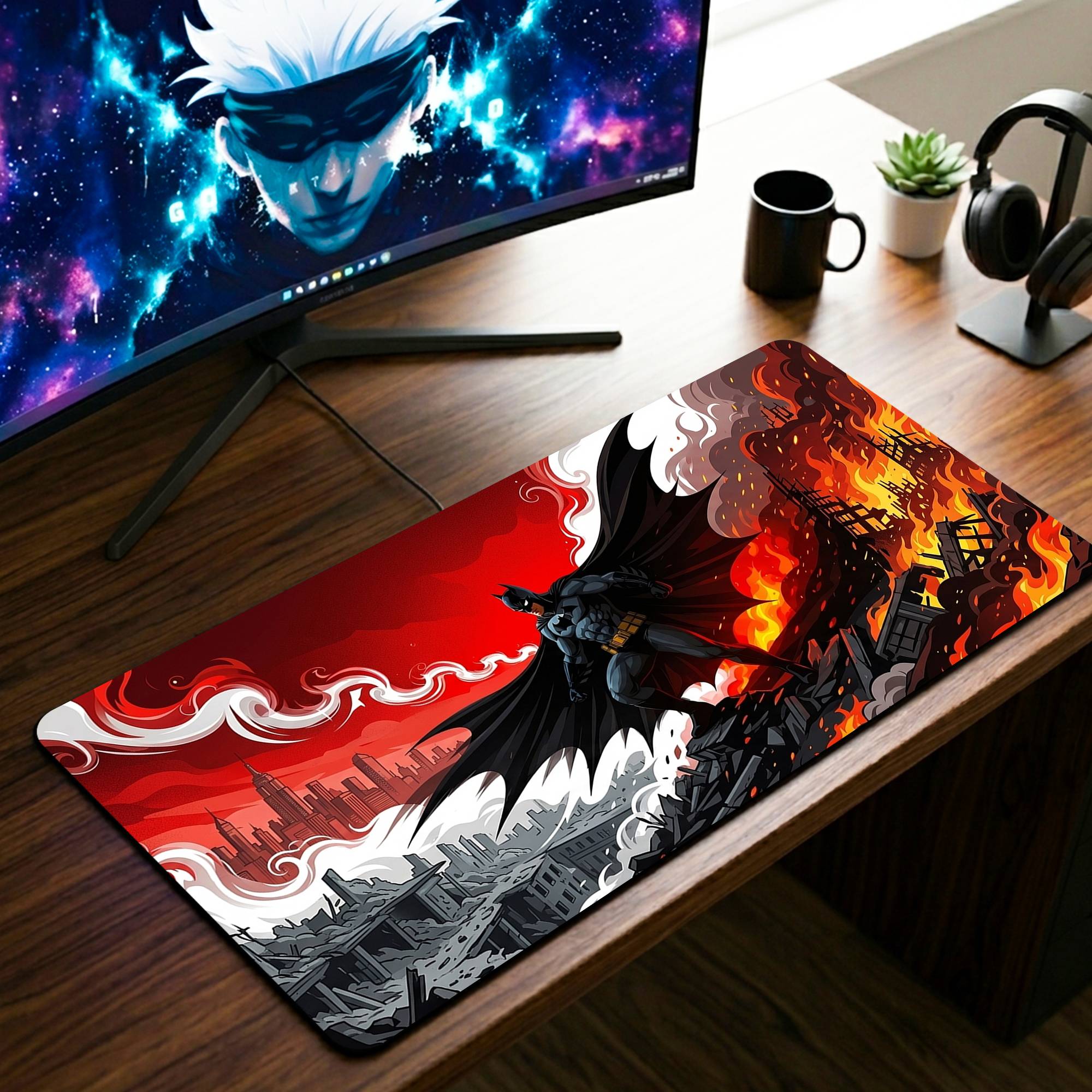 Dynamic Batman Desk Mat - 11 x 23 Inch image