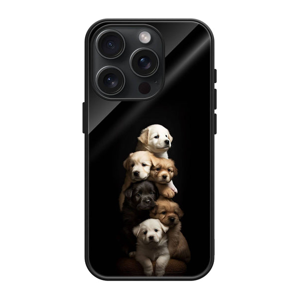 Cute Puppies Glass Case image 0