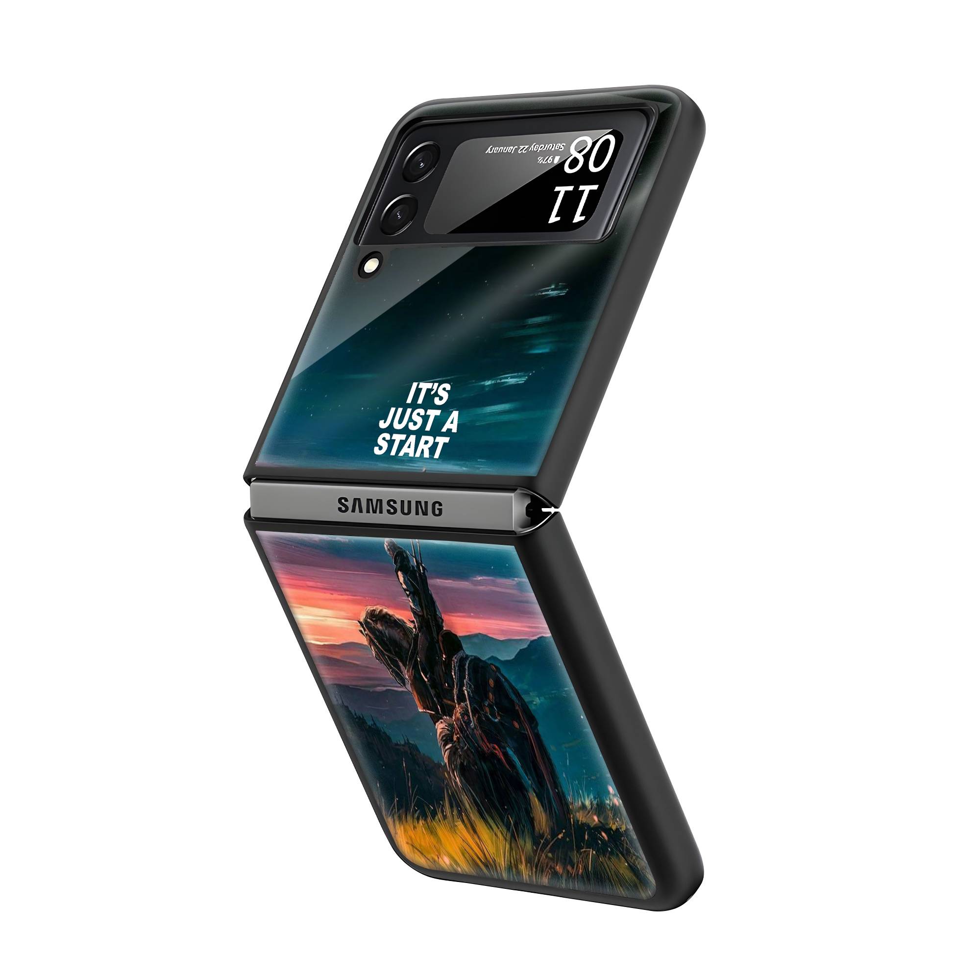 Just a Start Samsung Z Flip Glass Case Secondary image