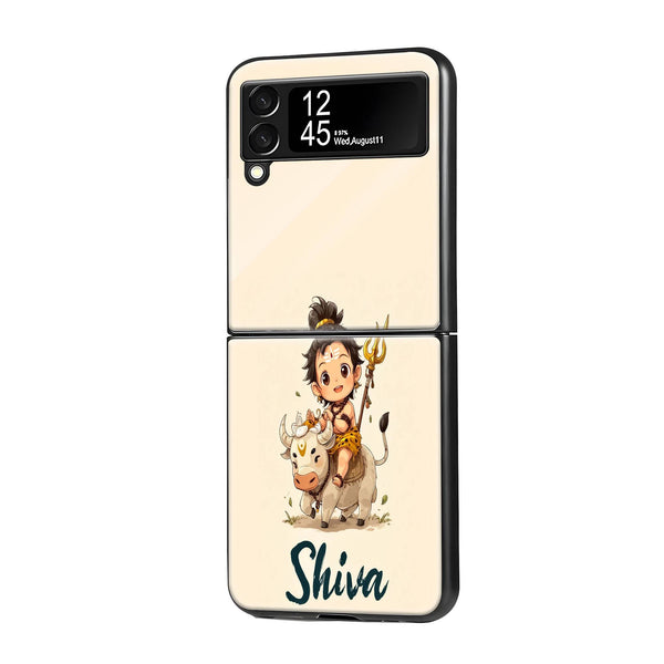 Little Shiva Samsung Z Flip Glass Case image 0