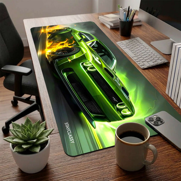 Green Dodge Desk Mat image 3