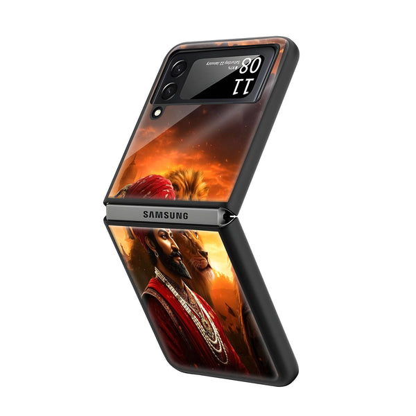 Cinematic Maratha Samsung Z Flip Glass Case image 1