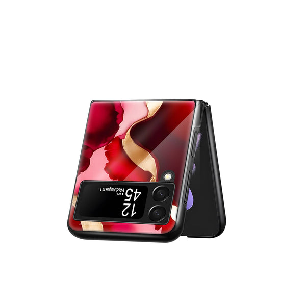 Modern Resin Art Samsung Z Flip Glass Case image 2