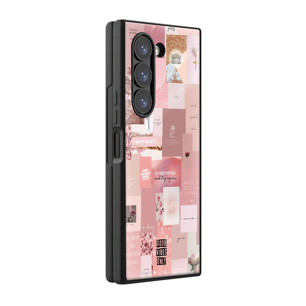 Good Vibes Samsung Z Fold Glass Case image 0