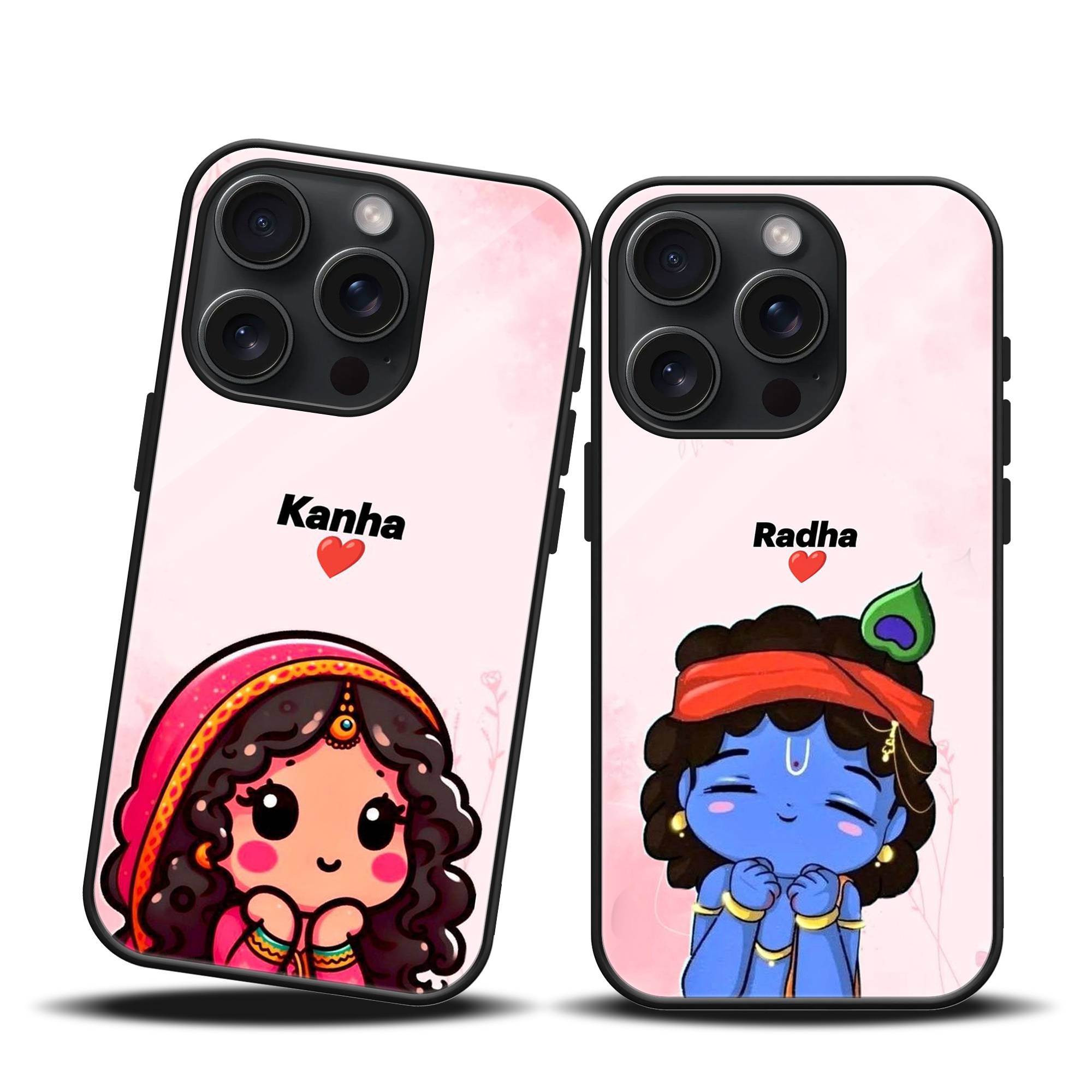 Cute Radha and Kanha Couple Mobile Case image 0
