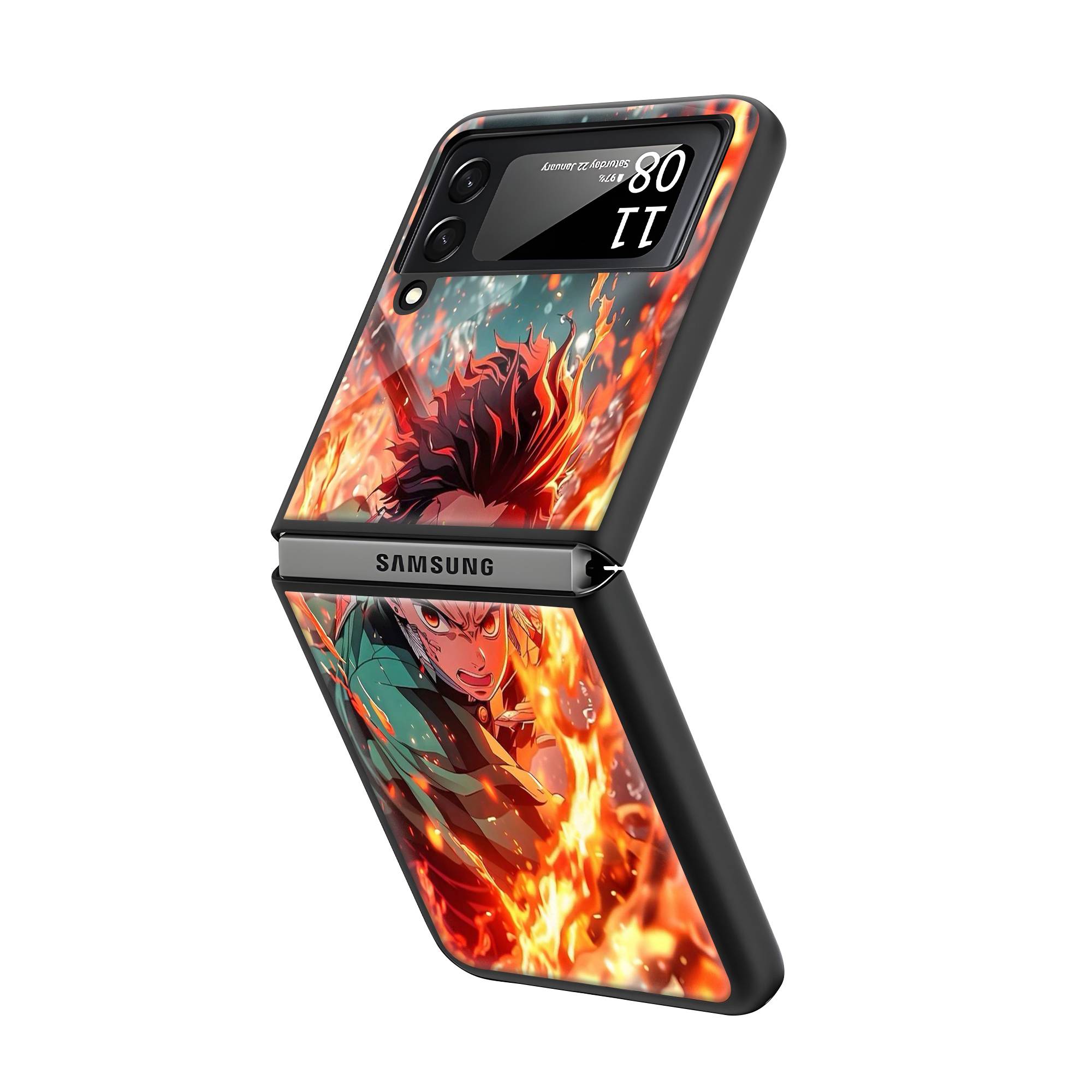 Demon Samsung Z Flip Glass Case Secondary image